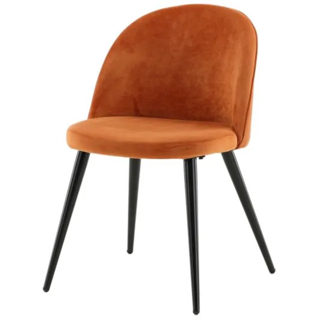 Svea Zako eetkamerstoel - velvet - oranje