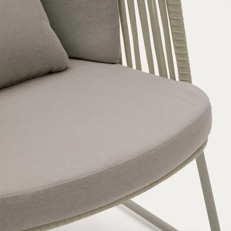 Kave Home Saconca fauteuil hoge rug beige, foto 6