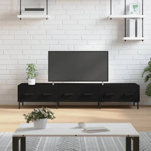 vidaXL Tv-meubel 150x36x30 cm bewerkt hout zwart, foto 2
