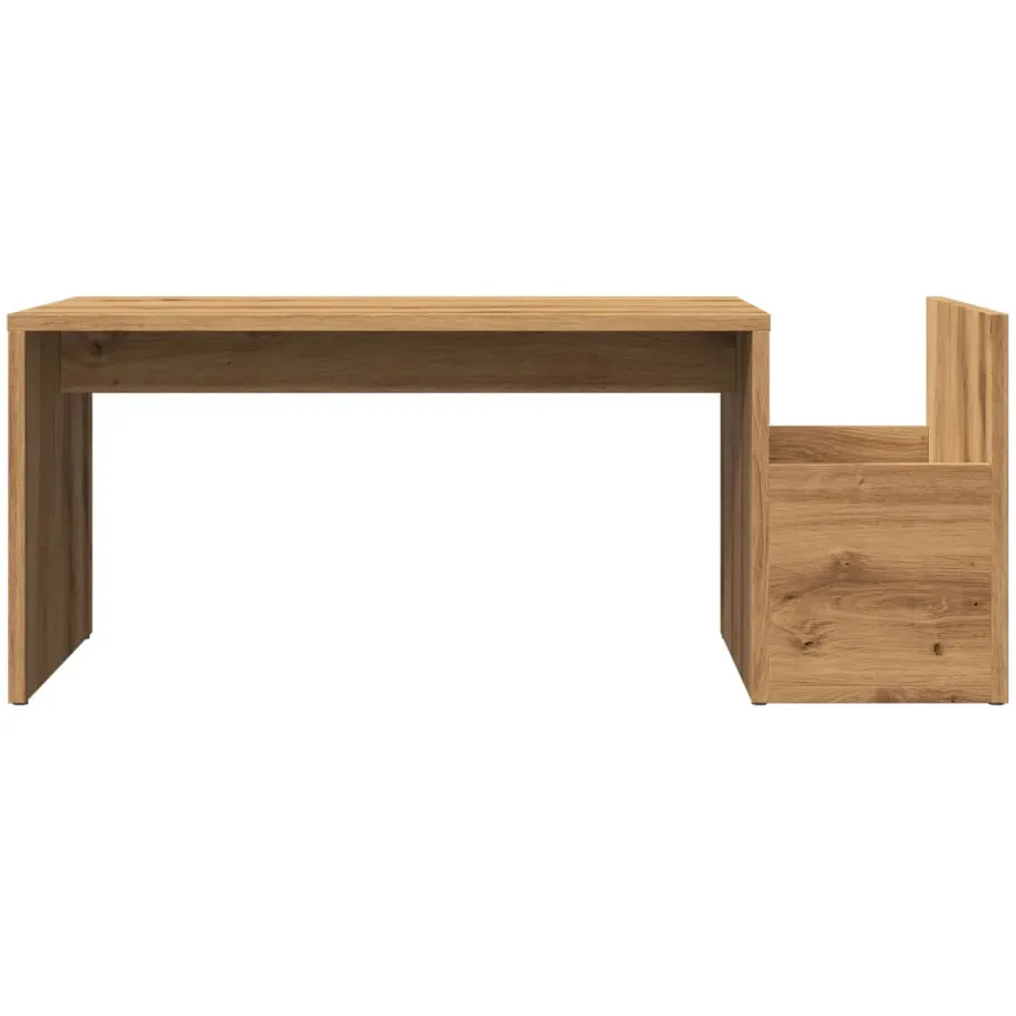 vidaXL Salontafel 90x45x35 cm bewerkt hout artisan eikenkleurig Bruin