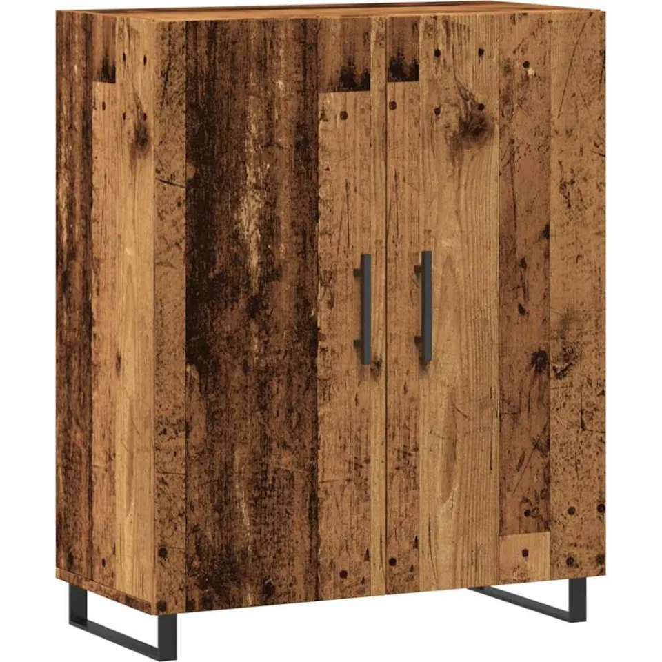 vidaXL Dressoir 69,5x34x90 cm bewerkt hout oud houtkleurig bruin, foto 3