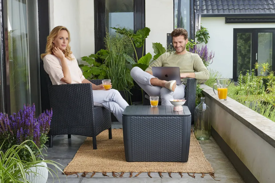Allibert Iowa tuinstoel grafiet, foto 6