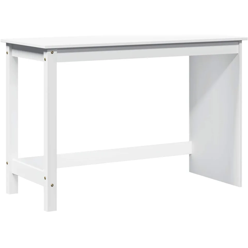 vidaXL Bureau MOSS Wit 112 x 50 x 75 cm Massief Vurenhout