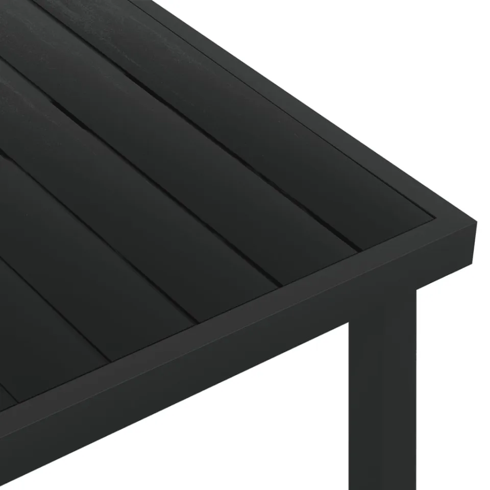 vidaXL Tuintafel 140x90x74 cm aluminium en HKC zwart, foto 4