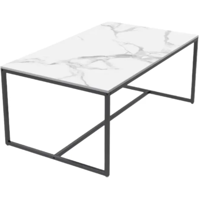 Happiq Opulence Eettafel Opulence - Marmer look - Uitschuifbaar - 150 to 180cm - Wit