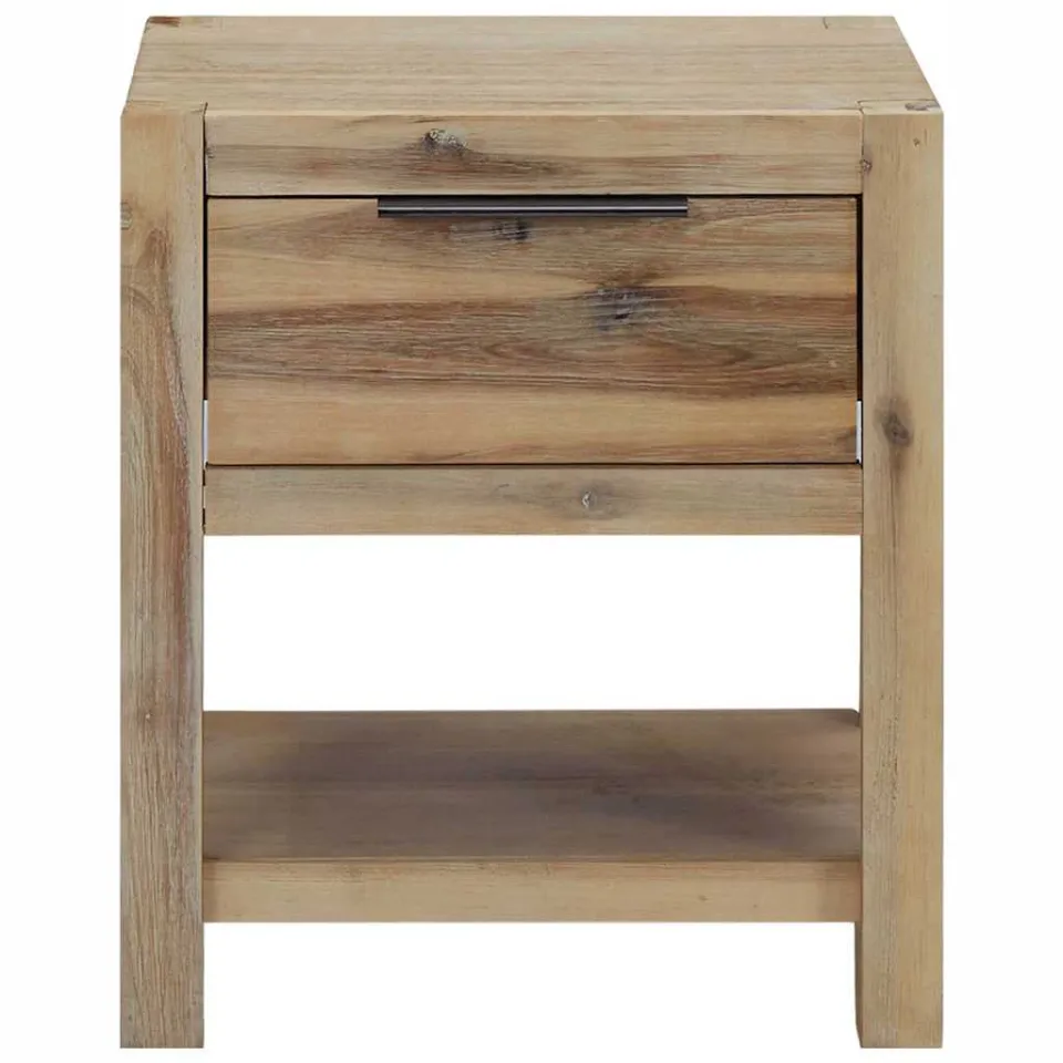 vidaXL Nachtkastjes met lades 2 st 40x30x48 cm massief acaciahout bruin, foto 4