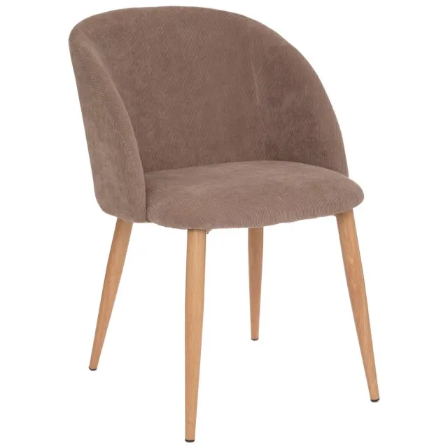 Atmosphera Créateur d'intérieur® Fauteuil van ribfluweel CELESTE Taupe
