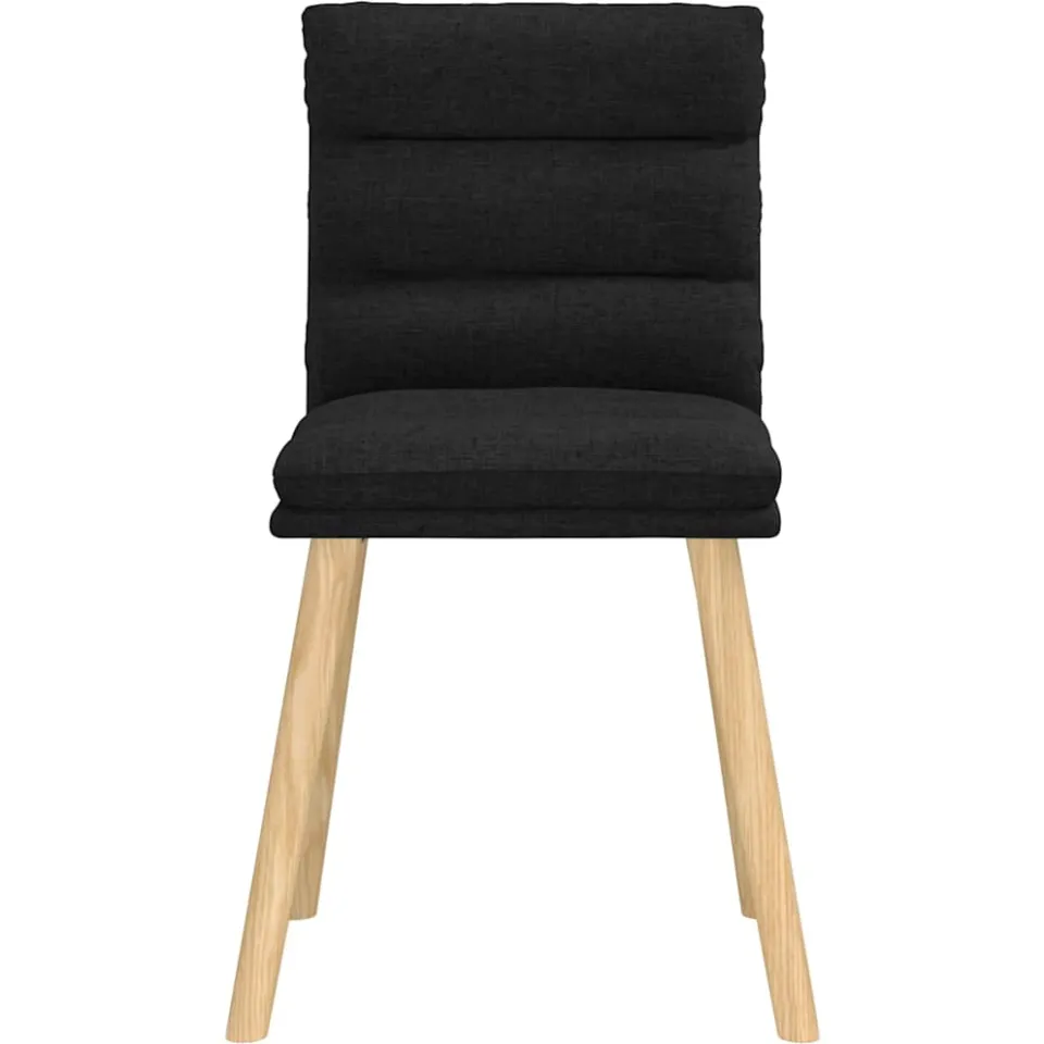 vidaXL Eetkamerstoelen 4 st stof zwart, foto 4