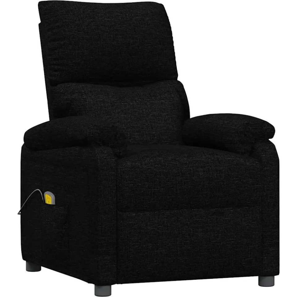 vidaXL Massagestoel stof zwart, foto 3