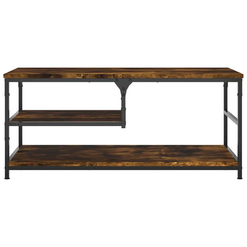 vidaXL Salontafel 90x49x40 cm bewerkt hout gerookt eikenkleurig Bruin