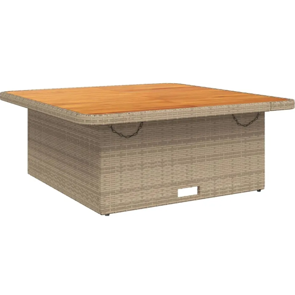 vidaXL 4-delige Tuinset met kussens poly rattan beige, foto 3