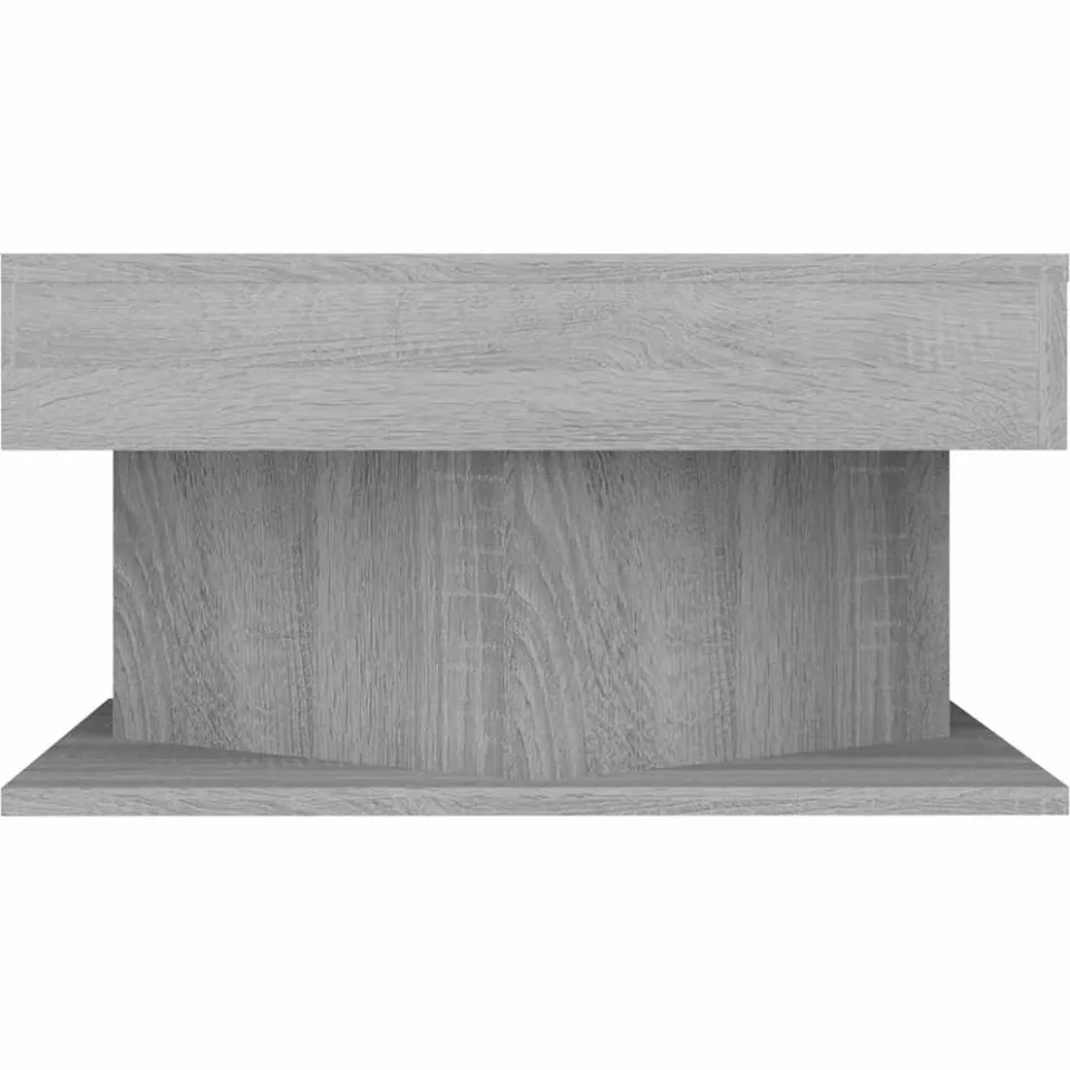 vidaXL Salontafel 57x57x30 cm bewerkt hout grijs sonoma eikenkleurig