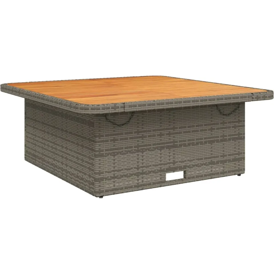 vidaXL 5-delige Tuinset met kussens poly rattan grijs, foto 3