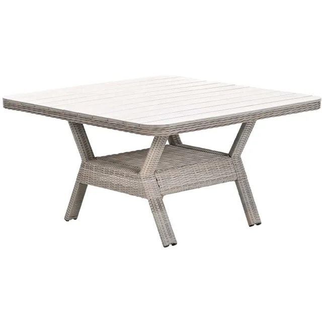 Garden Impressions Milwaukee tafel - 126,5x126,5cm - vintage willow- light teak Vironwood Bruin