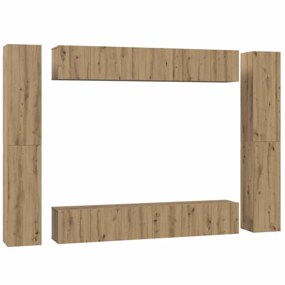 vidaXL Tv-meubelset 10 st 30,5 x 30 x 90 cm Artisan Eiken, foto 3