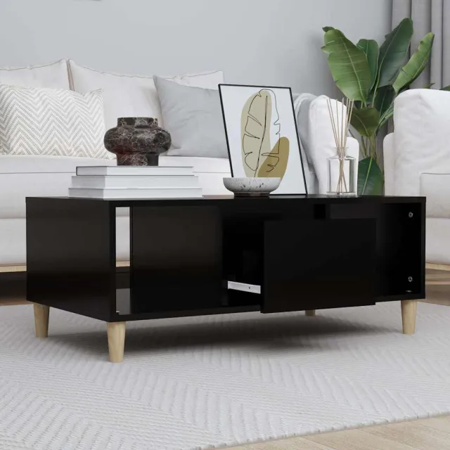 vidaXL Salontafel 90x50x36,5 cm bewerkt hout zwart, foto 2