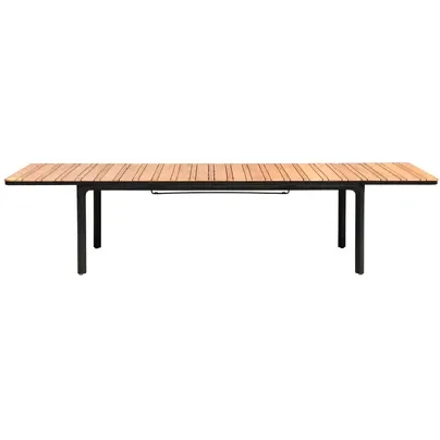 Central Park - Praxis Eigen Merk Central Park Tuintafel Lorenzo Uitschuifbaar Aluminium/teak 224-331x100x75cm Hout teak