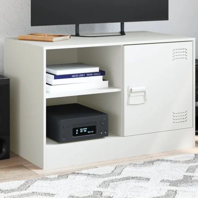 vidaXL Tv-meubel 67x39x44 cm staal wit, foto 2