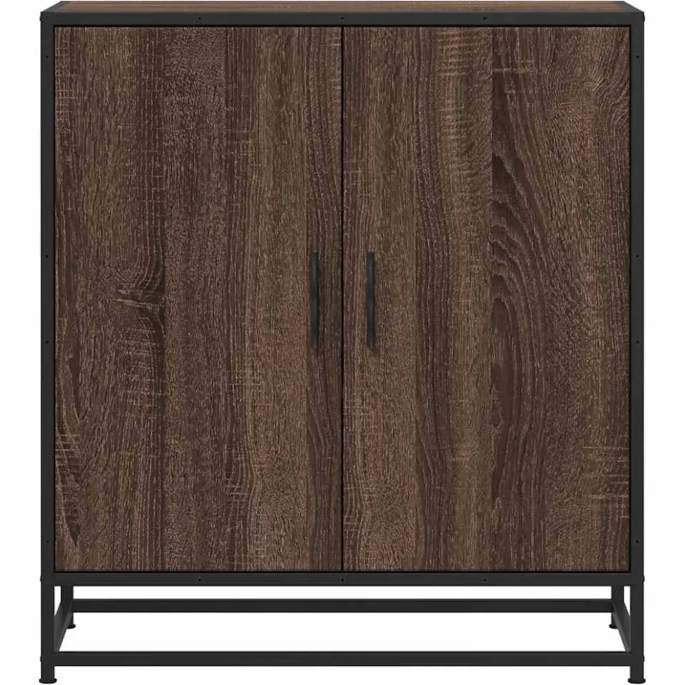 vidaXL Dressoir 68x35x76 cm bewerkt hout en metaal bruin eikenkleur, foto 4