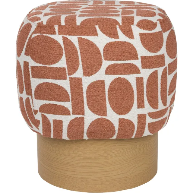 Housecraft Living Cyril Poef/ Krukje Vierkant Terra Rood