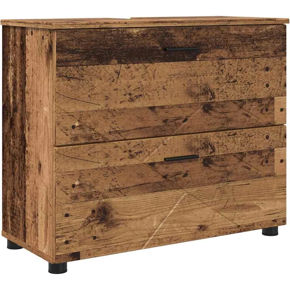 vidaXL Badkamermeubelset 5 st Oud Hout 35 x 30 x 192 cm Bruin
