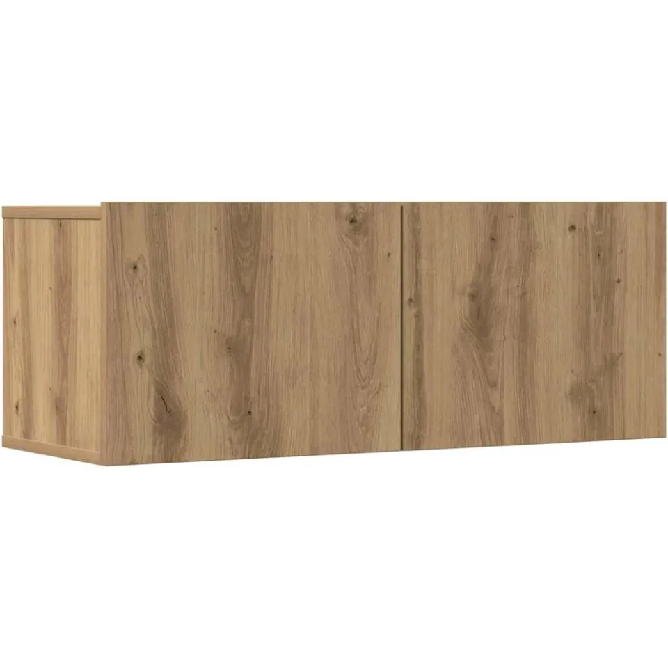 vidaXL 7-delig Tv-meubelset wandmontage bewerkt hout artisanaal eiken, foto 3