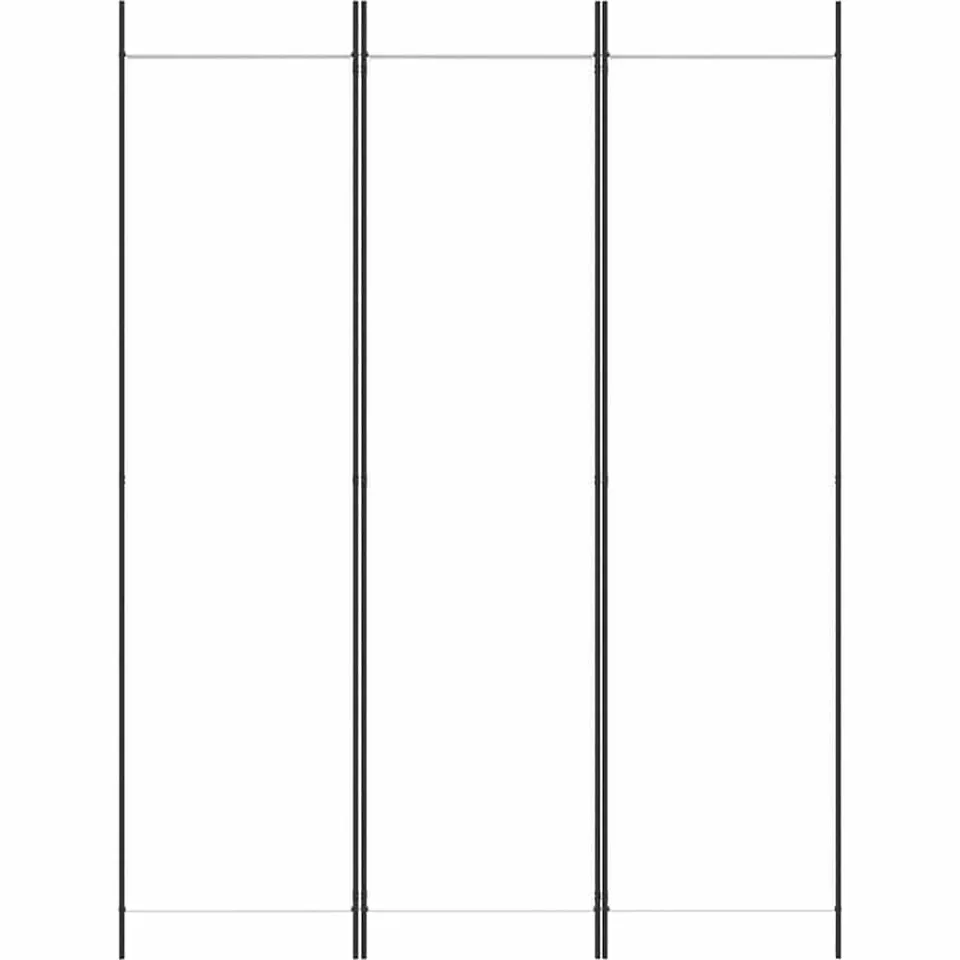 vidaXL Kamerscherm met 3 panelen 150x200 cm stof wit, foto 3
