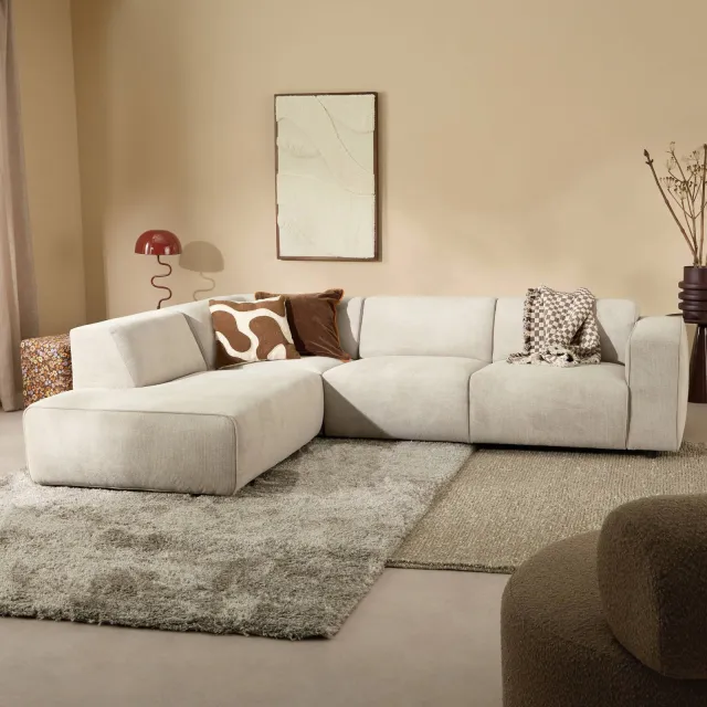 NOUS Living hoekbank Aaris hoek links - beige, foto 2