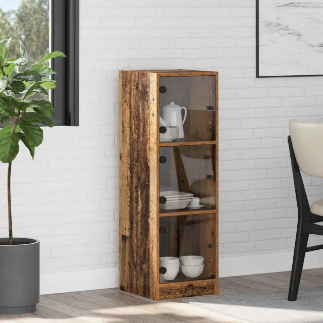 vidaXL Highboard Oud Hout 35 x 37 x 109 cm Bewerkt hout bruin, foto 2