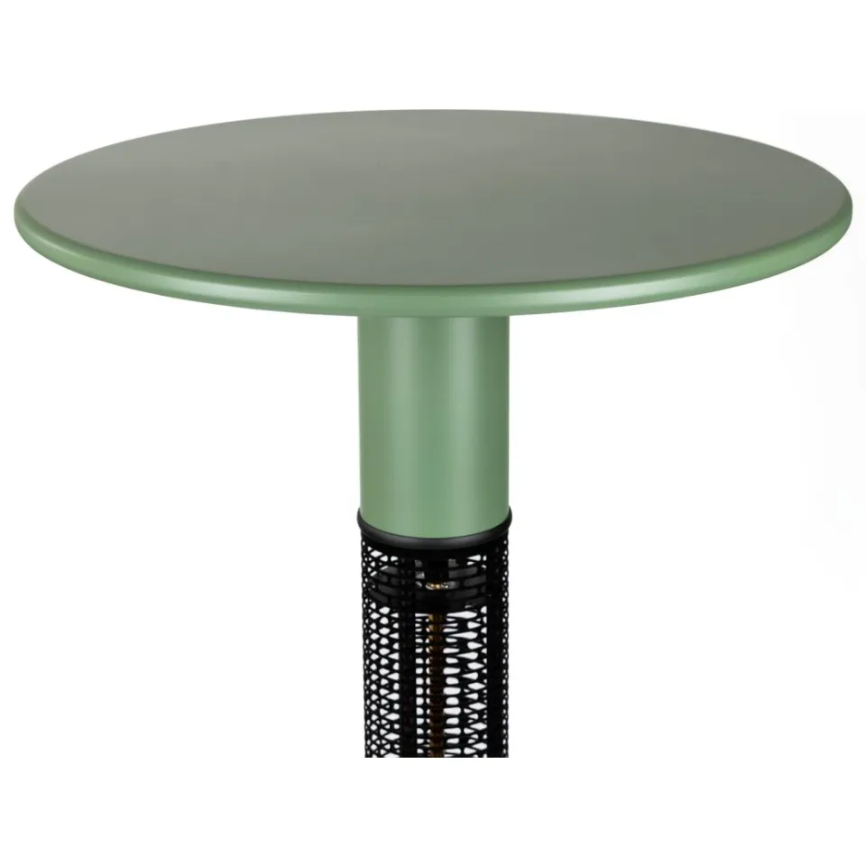 Monti HeatLine Vibe bartafel met terrasverwarmer 1500W ø60cm (h: 110cm) groen, foto 3