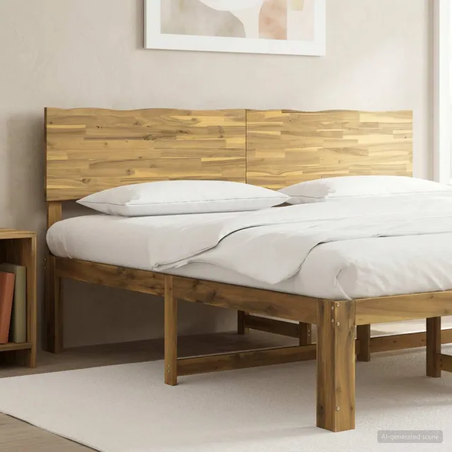 vidaXL Live Edge Hoofdbord ROSTOCK Witgewassen 200 cm Bruin