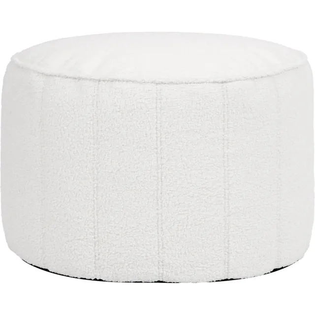 Icon Milano Poef - Ronde Zitzak Hocker - Boucle - Crème Creme