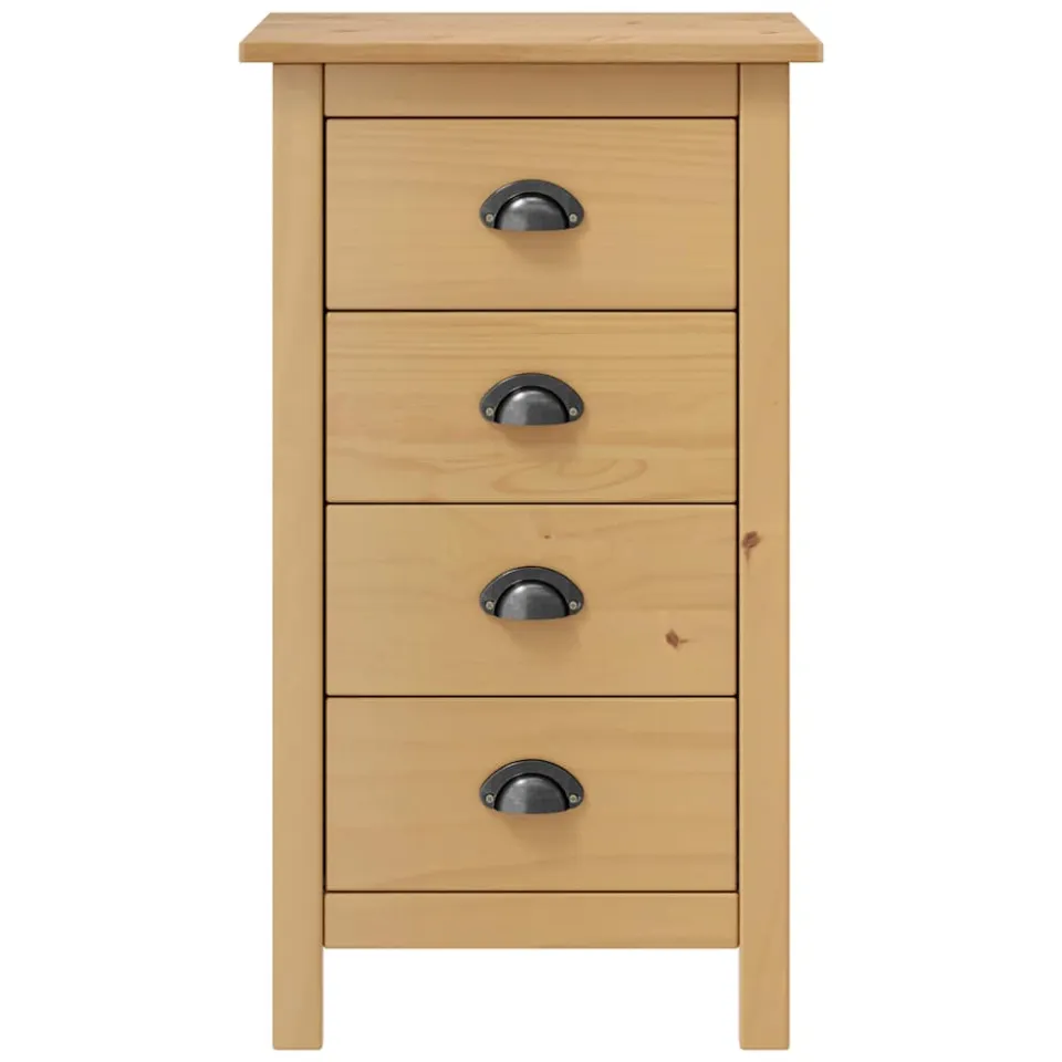 vidaXL Dressoir Hill 46x35x80 cm massief grenenhout bruin, foto 2