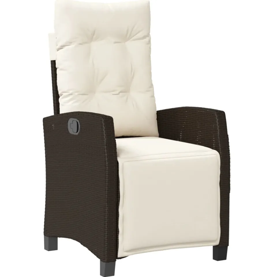 vidaXL 9-delige Tuinset met kussens poly rattan bruin, foto 3