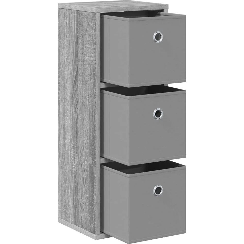 vidaXL Dressoir Grijs Sonoma 25,5 x 22 x 69,5 cm, foto 4