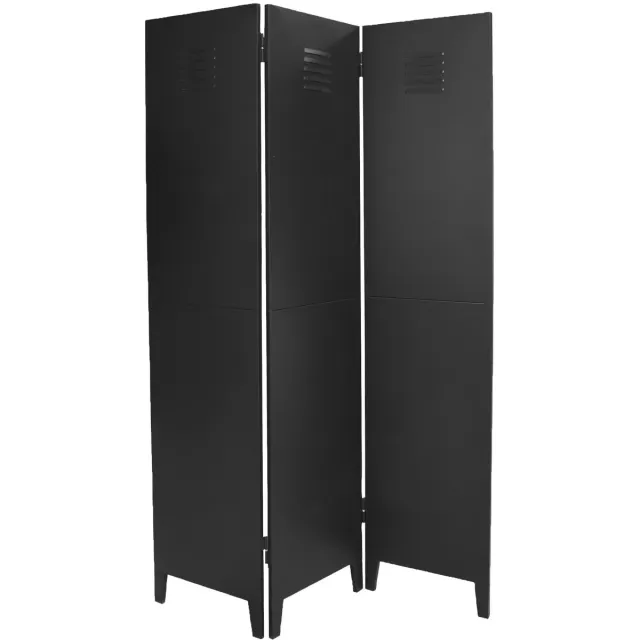 Urban Living METALEN SCHERM 3 PANELEN 120XH170CM zwart