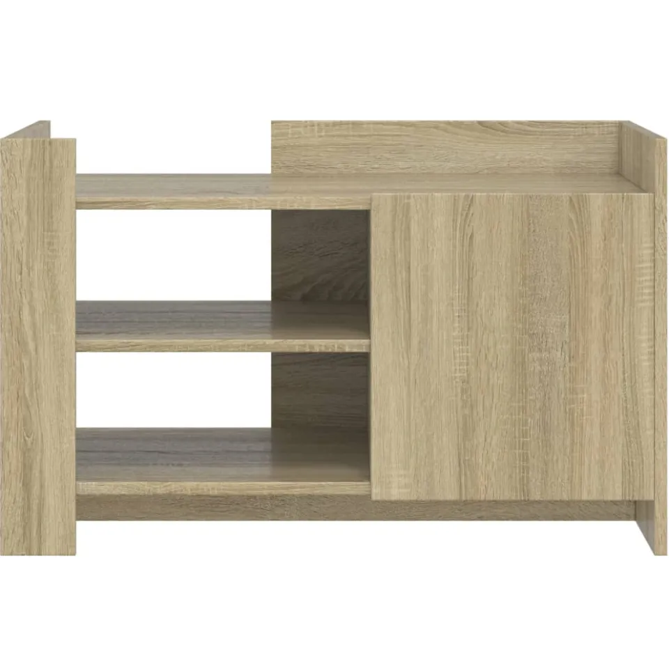 vidaXL Salontafel 80x50x50 cm bewerkt hout sonoma eikenkleurig Bruin