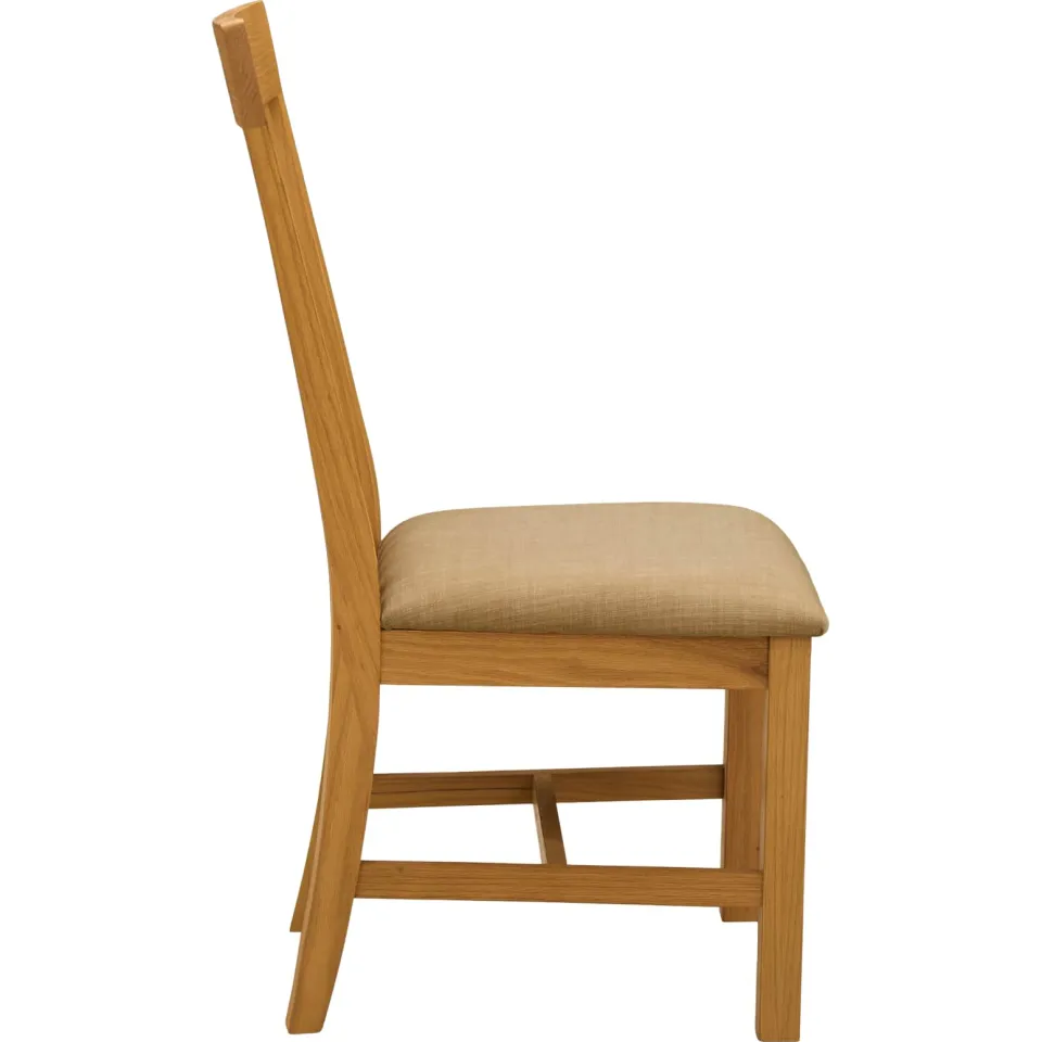 vidaXL Eetkamerstoel RIJSWIJK 2 st Massief Eikenhout Beige, foto 4