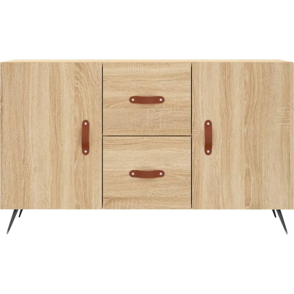 vidaXL Dressoir 100x36x60 cm bewerkt hout sonoma eikenkleurig, foto 4