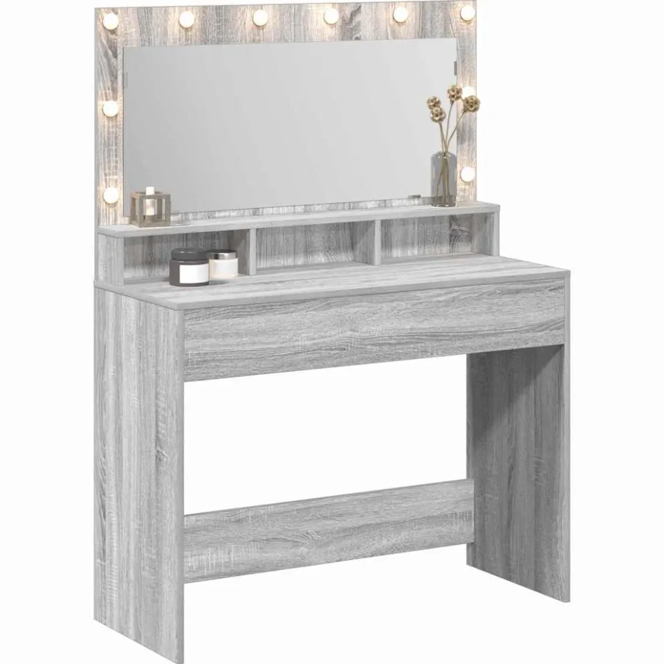 vidaXL Plafondtafel Grijs Sonoma 100 x 41 x 135 cm Bewerkt hout