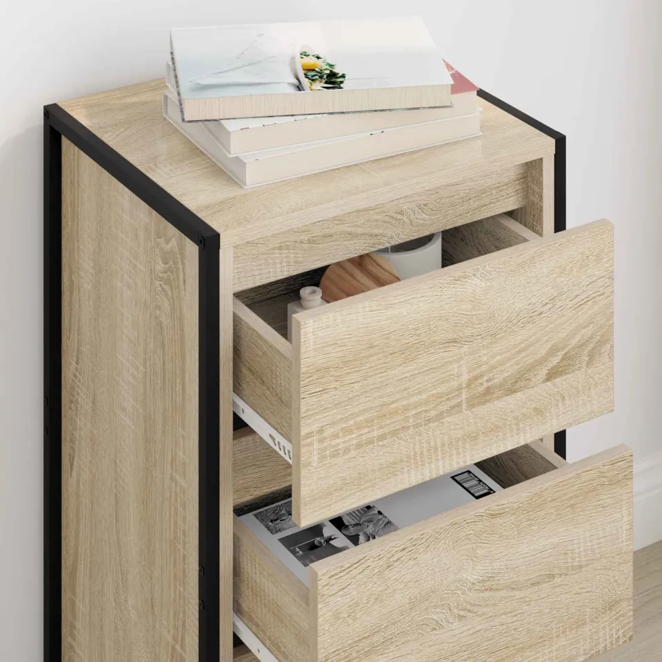 vidaXL Dressoir Sonoma Eiken 43 x 36 x 75,5 cm Bewerkt hout, foto 3
