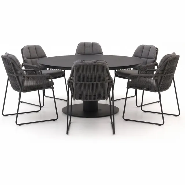 Tierra Outdoor Rivera/La Fonte ø150cm dining tuinset 7-delig