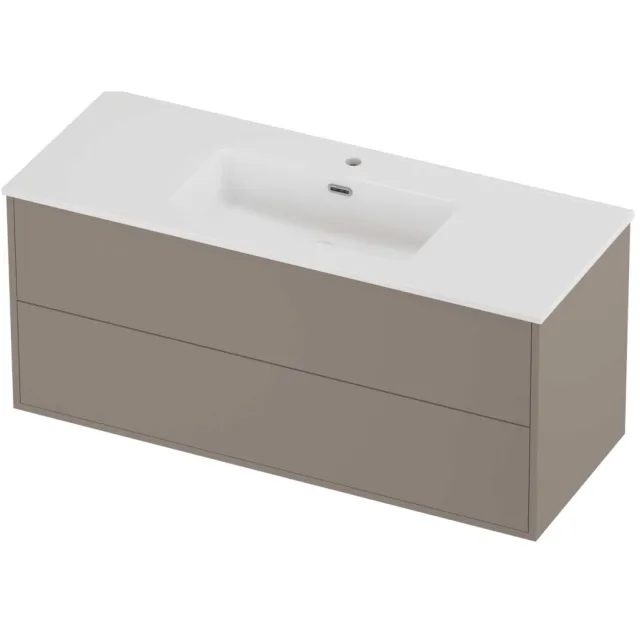 Proline Tribute Badmeubelset Porselein Elegant 1 Kraangat 120x46x54 cm Glans Wit Clay Beige