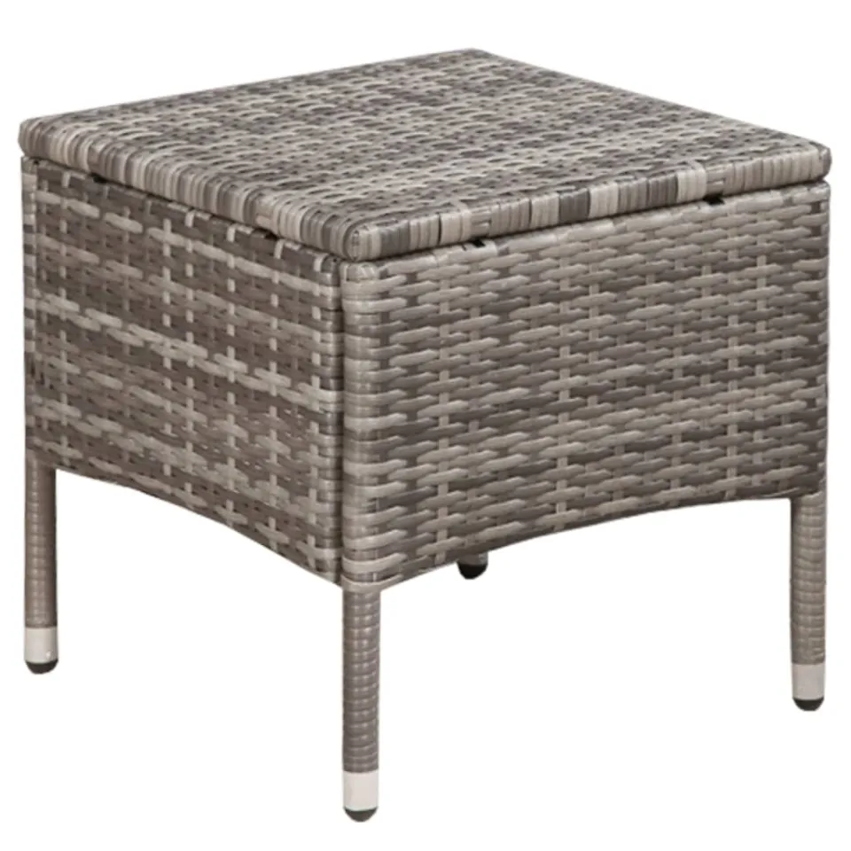 vidaXL 3-delige Bistroset poly rattan grijs, foto 3