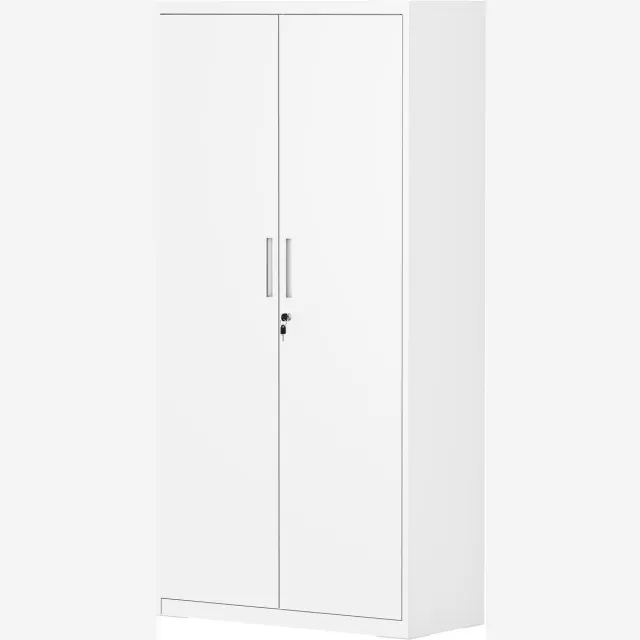Songmics Archiefkast - Opbergkast van Staal - 5 Verstelbare Planken - Afsluitbaar - Voor Garage Kantoor Woonkamer Matwit