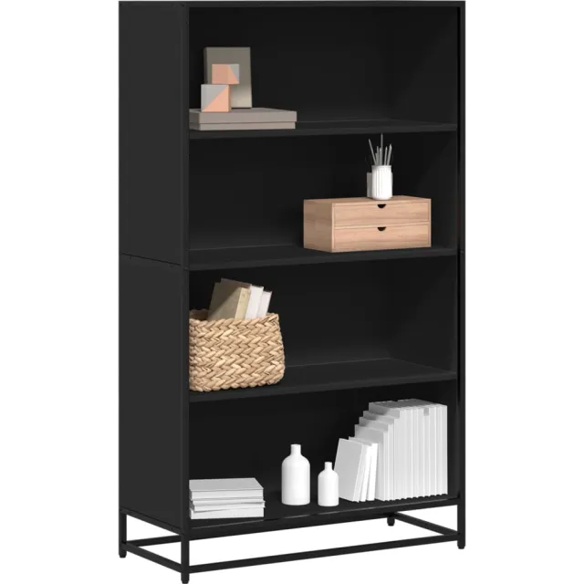 vidaXL Boekenkast 80,5x35x139 cm bewerkt hout zwart