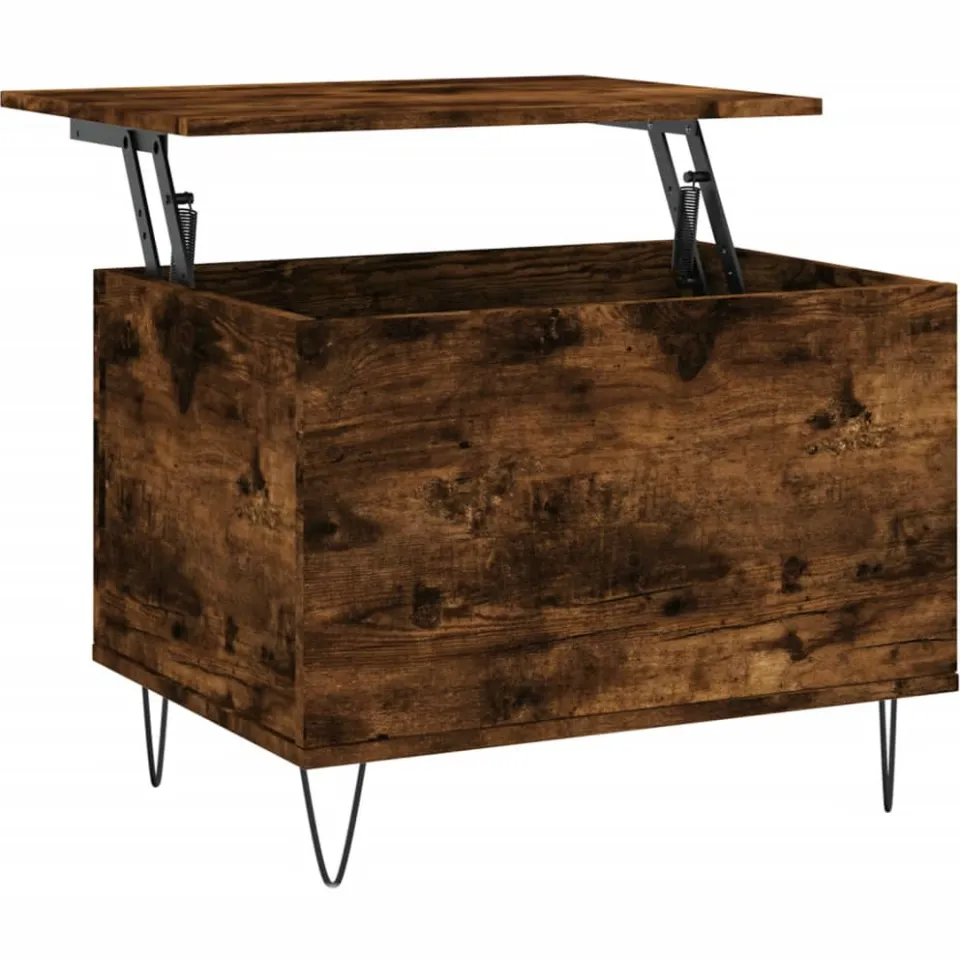vidaXL Salontafel 60x44,5x45 cm bewerkt hout gerookt eikenkleurig, foto 3