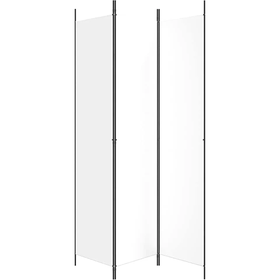 vidaXL Kamerscherm met 3 panelen 150x220 cm stof wit