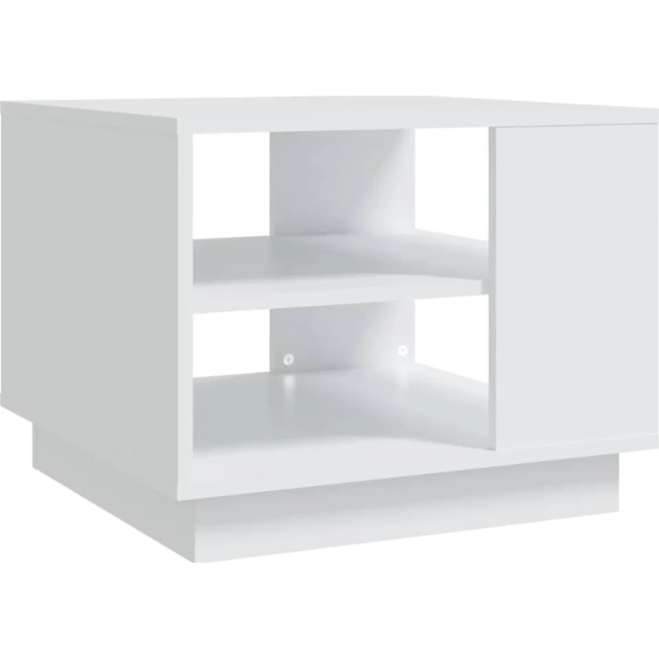 vidaXL Salontafel 55x55x43 cm bewerkt hout wit, foto 3