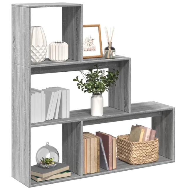 vidaXL Kamerscherm / boekenkast 123x29x123 cm hout grijs sonoma